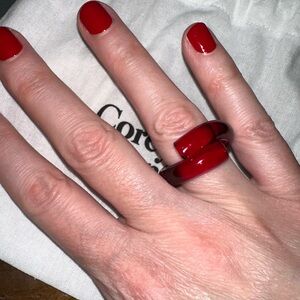 Corey Moranis lucite wrap ring, medium